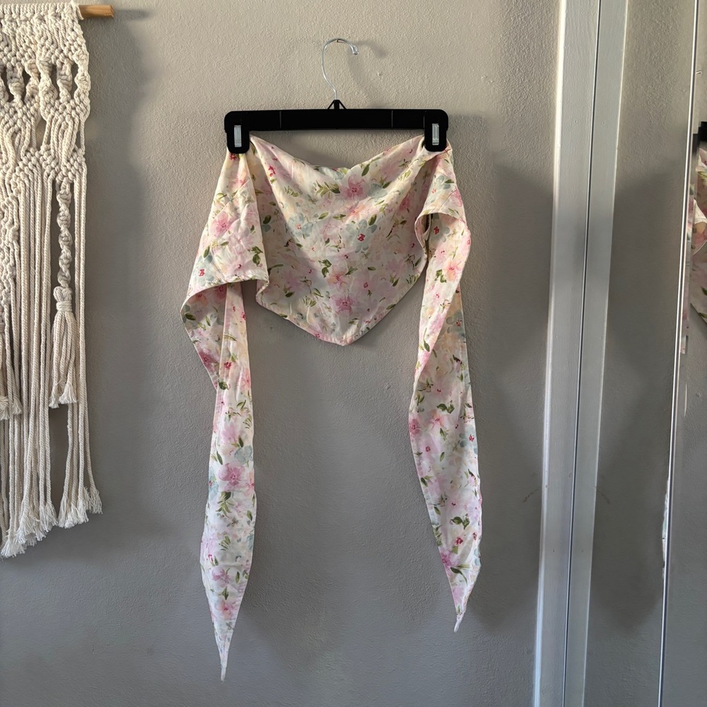 Abercrombie & Fitch Floral Print Tie Shirt